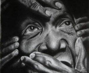 Ficha Técnica Autor: Juvenil Alex Lezilé Título: Luz Entre Sombras Técnica: Lápis Grafite sobre Papel, 120g Dimensões: 42/29 cm Ano: 2020