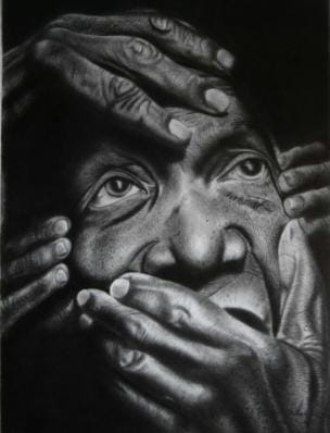 Ficha Técnica Autor: Juvenil Alex Lezilé Título: Luz Entre Sombras Técnica: Lápis Grafite sobre Papel, 120g Dimensões: 42/29 cm Ano: 2020