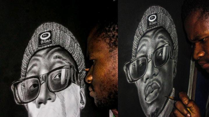 Ficha Técnica
Autor: Juvenil Alex Lezilé
Título: Luz Entre Sombras
Técnica: Lápis Grafite sobre Papel, 120g
Dimensões: 42/29 cm
Ano: 2020